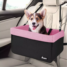Load image into Gallery viewer, JESPET &amp; GOOPAWS Dog Booster Seats for Cars, Portable Dog Car Seat Travel Carrier with Seat Belt for 24lbs Pets
