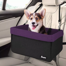 Load image into Gallery viewer, JESPET &amp; GOOPAWS Dog Booster Seats for Cars, Portable Dog Car Seat Travel Carrier with Seat Belt for 24lbs Pets
