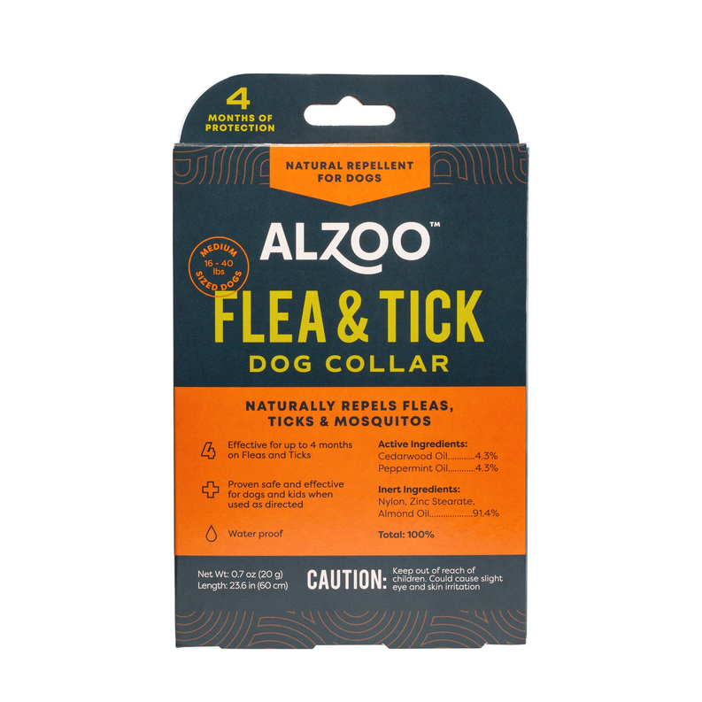 ALZOO Plant-Based Repellent Diffusing Dog Collar